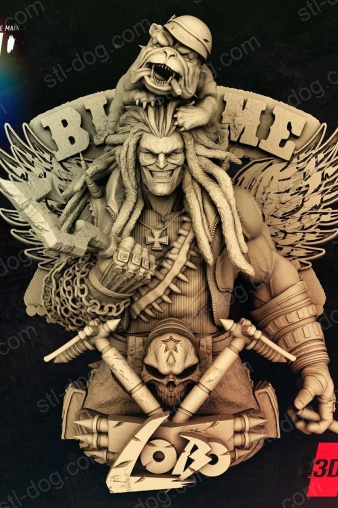 Lobo 头像(Bust) 3D 打印图纸